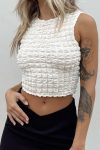 Beige-Bubble-Textured-Tank-Crop-Top-1