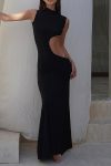 Black-Mock-Neck-Cutout-Tank-Dress-3