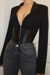 Black-V-Neck-Corset-Tie-Back-Tops-1