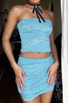 Blue-Lace-Patchwork-Strapless-Crop-Top-Mini-Skirt-Suits-5