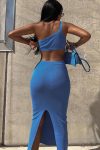 Blue-One-Shoulder-Cutout-Slit-Back-Dress-1