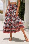 Bohemia-Floral-Print-Ruched-Mini-Skirts-5