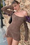 Brown-Off-Shoulder-Mini-Dress-2