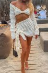 Bubble-Textured-Twisted-front-Crop-Top-Skirt-Suits-1