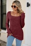 Casual-Square-Neck-Ribbed-Sweater-3