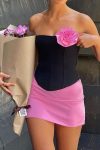 Contrast-Corset-Strapless-Mini-Skirt-Suits-4