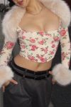 Floral-Print-Corset-Plush-Patchwork-Crop-Top-1