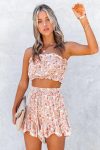 Floral-Print-Strapless-Crop-Top-Culottes-Two-Piece-Outfit-3