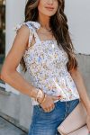 Floral-Print-Tie-Straps-Smocked-Tops-1