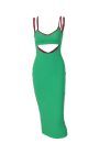 Green-Double-Shoulder-Strap-Cutout-Slit-Dress-3