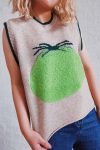 Grey-Crew-Neck-Tomato-Pattern-Knitted-Tank-1