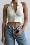 Halter-Lapel-SIngle-breasted-Tank-Top-4