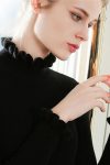 High-Collar-Lace-Cuff-Wool-Sweater-4