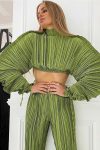 High-Collar-Long-Sleeve-Pleated-Crop-Top-4