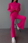 High-Collar-Ribbed-Knitted-Bell-Bottoms-Two-piece-Set-8