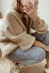 Khaki-Long-Lantern-Sleeve-Knitted-Cardigan-4