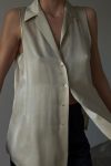 Khaki-Satin-Lapel-Cardigan-Tank-Top-2