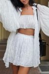 Long-Puff-Sleeve-Shirt-Strapless-Three-piece-Shorts-Set-1