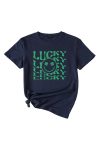 Lucky-Smile-Clover-Printed-T-shirt-offwhite