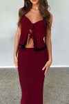 Mesh-Contrast-Tie-front-Cami-Tops-Midi-Skirt-Suits-2