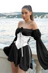 Off-Shoulder-Lace-up-Corset-Ruched-Dress-6