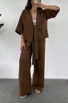 Open-Front-Tie-Up-Shirt-Long-Pants-Set-5