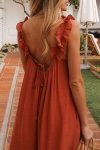 Orange-Ruffle-Straps-Backless-Jumpsuits-2