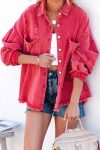 Pocketed-Solid-Color-Distressed-Denim-Jacket-10