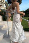 Polka-Dot-Cowl-Neck-Slit-Dress-3