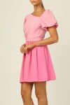 Puff-Sleeve-Cutout-Drawstring-Mini-Dress-4