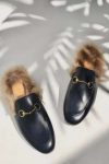 Rabbit-Fur-Lined-Leather-Loafer-Mule-black2