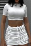 Short-Sleeve-Crop-Top-Drawstring-Ruched-Skirt-Suits-4