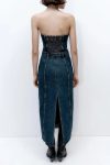 Single-Breasted-Sleeveless-Slit-Denim-Dress