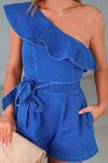 Slop-Shoulder-Ruffled-Tie-waist-Denim-Rompers-3