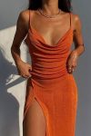 Solid-Color-Cowl-Neck-Cami-Slit-Dress-12