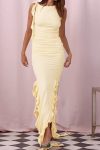 Solid-Color-Ruched-Ruffle-Hem-Slit-Tank-Dress-1