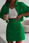 Solid-Color-Shirt-Crop-Top-High-Waist-Skirt-Suits-4