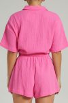 Solid-Color-Short-Sleeve-Shirt-Two-piece-Short-Set-1