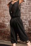 Solid-Sleeveless-Drawstring-High-Waist-Jumpsuits-2