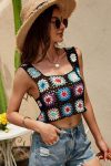 SquareneckCutoutCrochetedTankTop1