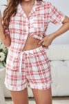 Striped-Plaid-Print-Shirt-Shorts-Two-Piece-Loungewear-5