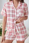 Striped-Plaid-Print-Shirt-Shorts-Two-Piece-Loungewear-5