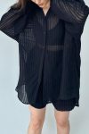 Striped-Textured-Long-Sleeve-Shirt-Two-piece-Shorts-Set-5