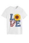 Sunflowers-Pentagram-Letter-Print-T-shirt-5