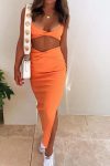 Twisted-Front-Crop-Top-High-Waist-Slit-Skirt-Suits-2