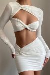 Twisted-front-Cutout-Crop-Top-Skirt-Suits-8