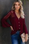 V-Neck-Button-Down-Crochet-Tops-5