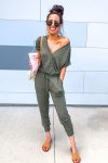 V-Neck-Short-Sleeve-Strappy-Waisted-Jumpsuits-1