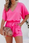 V-Neck-Short-Sleeve-Tie-waisted-Rompers-6