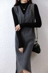 V-Neck-Solid-Color-Wool-Tank-Dress-1